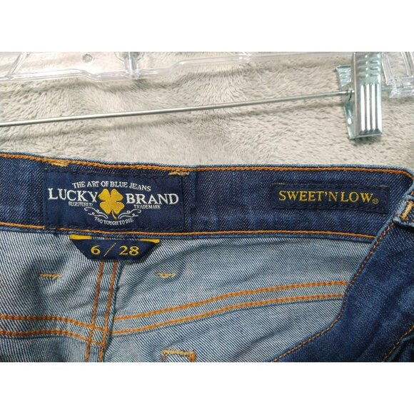 Lucky Brand Jeans Women 6/28 Blue Denim Boot Cut Sweet N Low Stretch Dark Wash - Picture 7 of 10